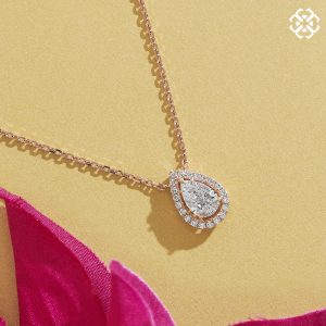 Pear Solace Necklace 0.6 H VS1 EX VG NONE RG (PEAR GIA) (STAR)
