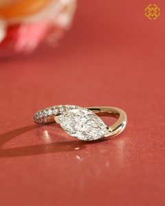 Marquise Twist Diamond Ring 1.7 J VS1 EX VG FNT RG 12 (MARQUISE GIA